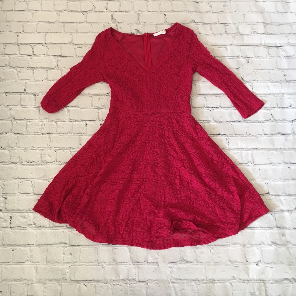 CLEARANCE Lush Size Small Red Crochet Stretch